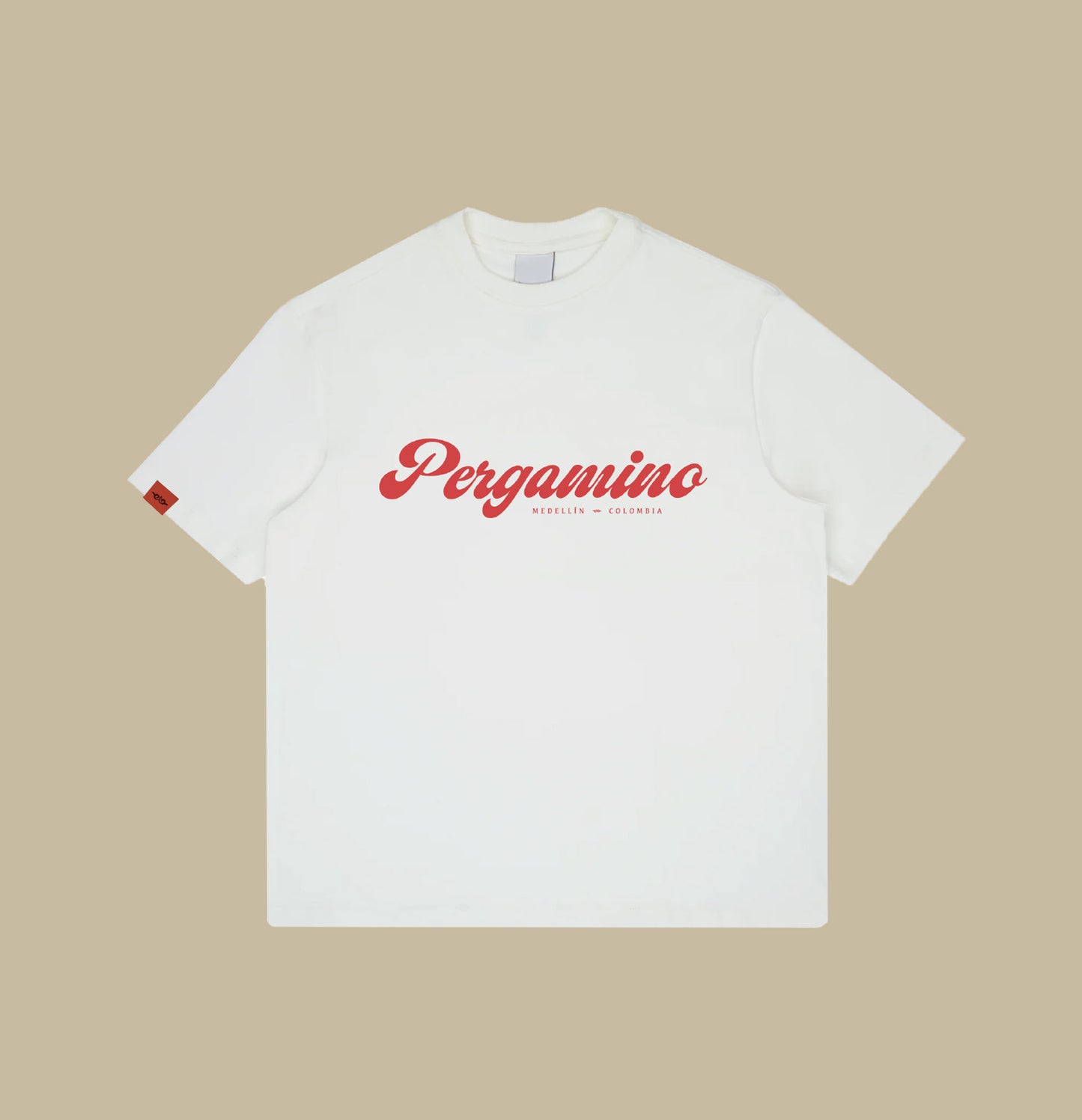 Camiseta Letrero PERGAMINO Rojo