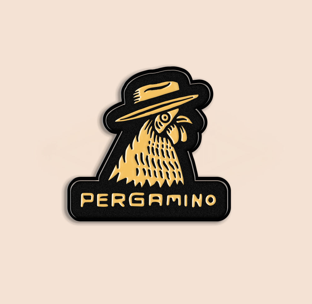 Pin Gallo Negro / Dorado