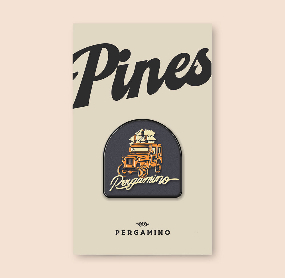 Pin Jeep Gris / Naranja