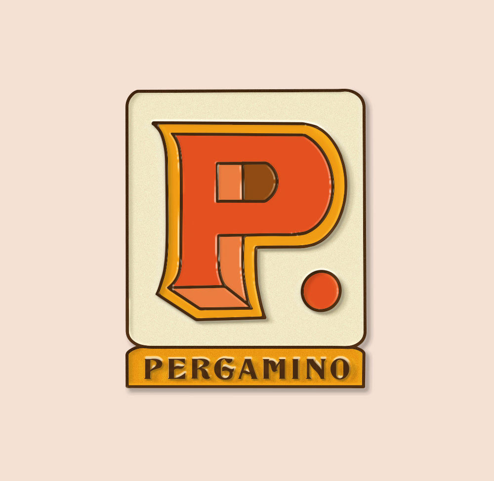 Pin Pergamino Naranja PERGAMINO