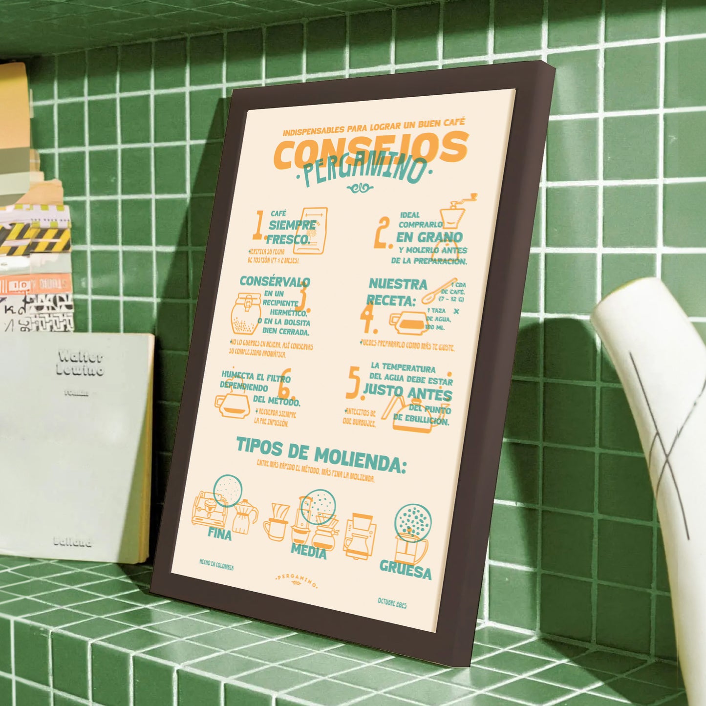 Póster Consejos - Risografía 28x42 cm