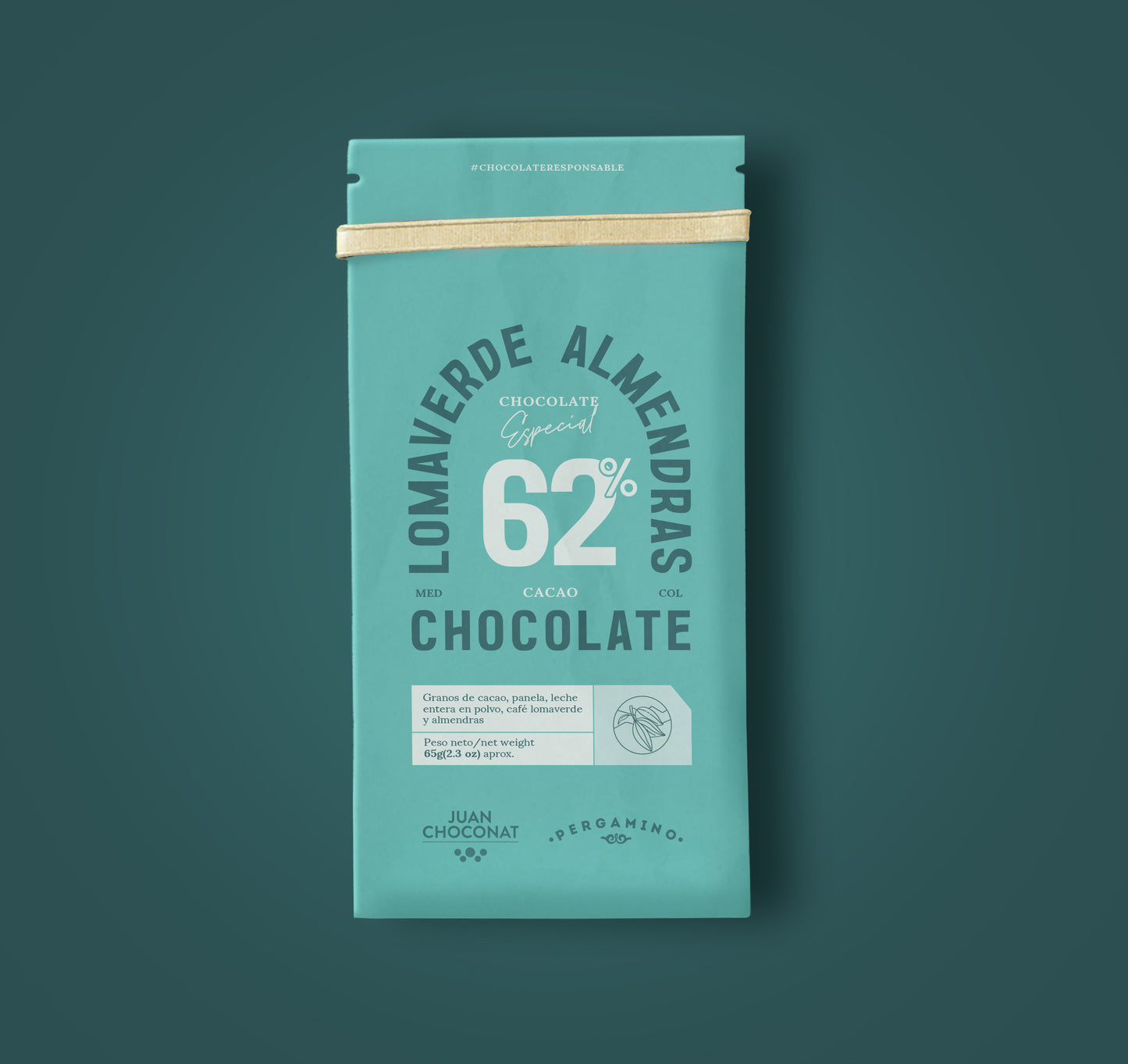 Barra de chocolate Lomaverde Pergamino x Juan Choconat