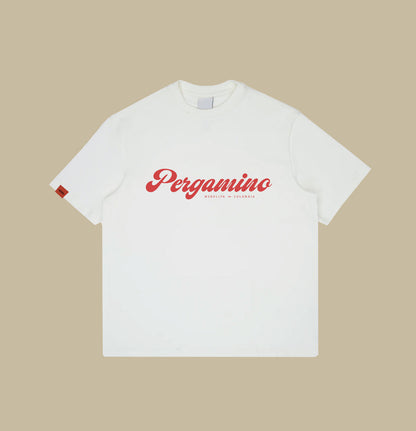 Camiseta Letrero PERGAMINO Rojo