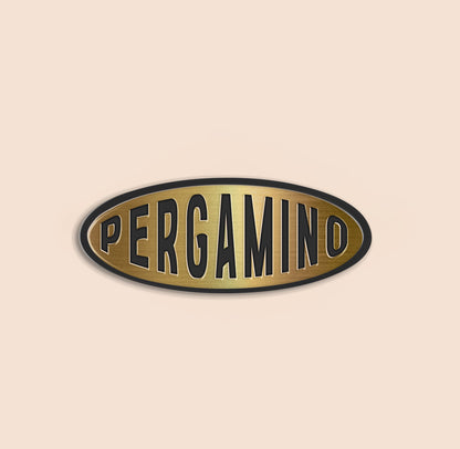 Pin PERGAMINO Dorado/Negro