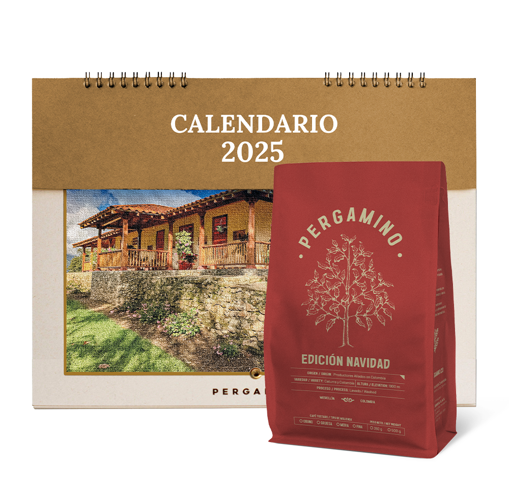 Kit Pergamino Navidad 360g + Calendario 2025