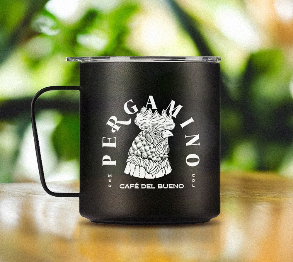Mug MIIR Negro / Gallo blanco