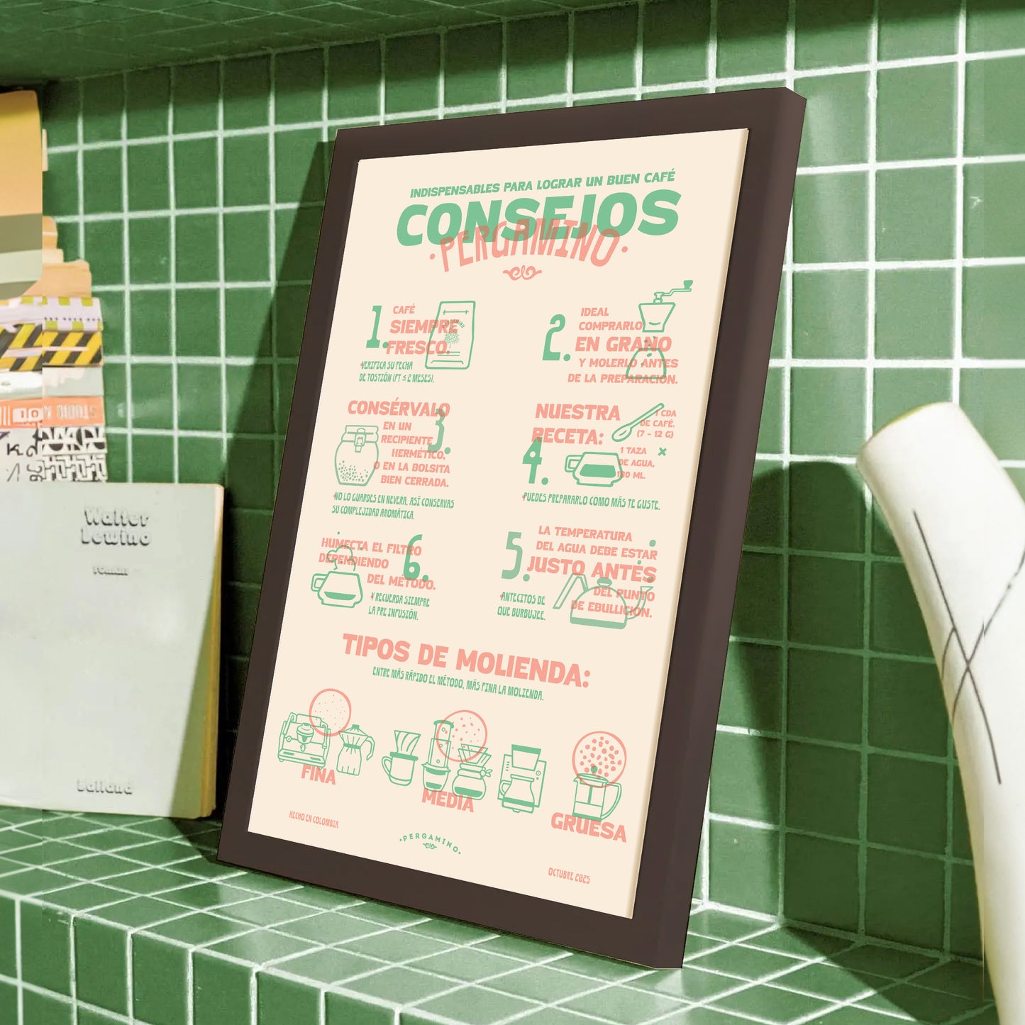 Póster Consejos - Risografía 28x42 cm