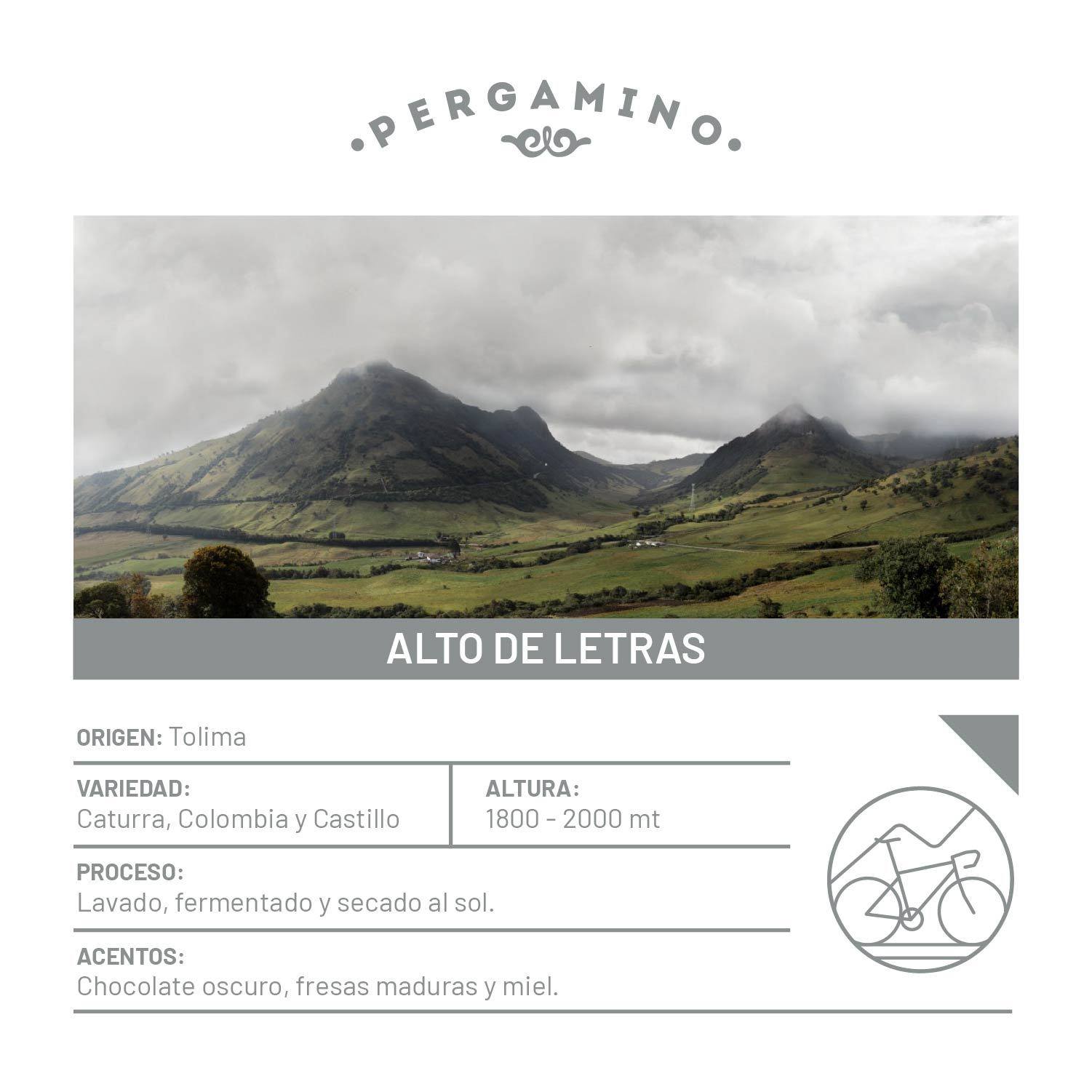 Alto de Letras (360g) - PERGAMINO Colombia